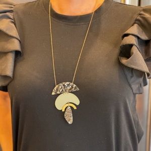 MWT Long Resin Statement Necklace